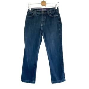 NYDJ NOT YOUR DAUGHTER'S JEANS blue cropped denim pants